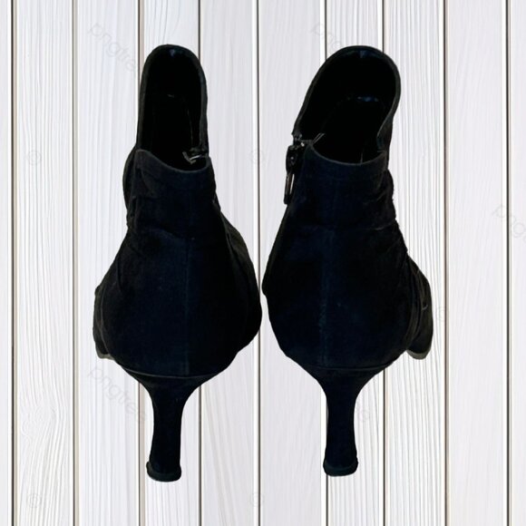 RINALDI Black Faux Suede Ankle Boots (6M) - Picture 4 of 7